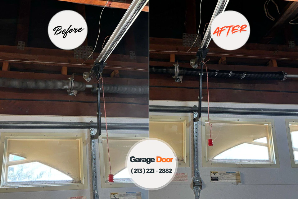 Before and after: garage door repair Egypt, PA